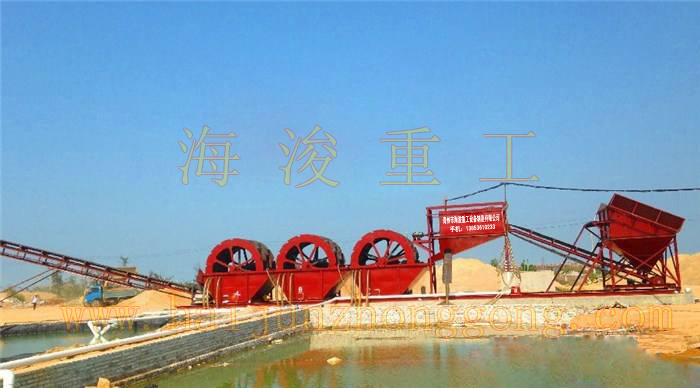 洗沙機(jī)工作現(xiàn)場(chǎng)